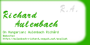 richard aulenbach business card